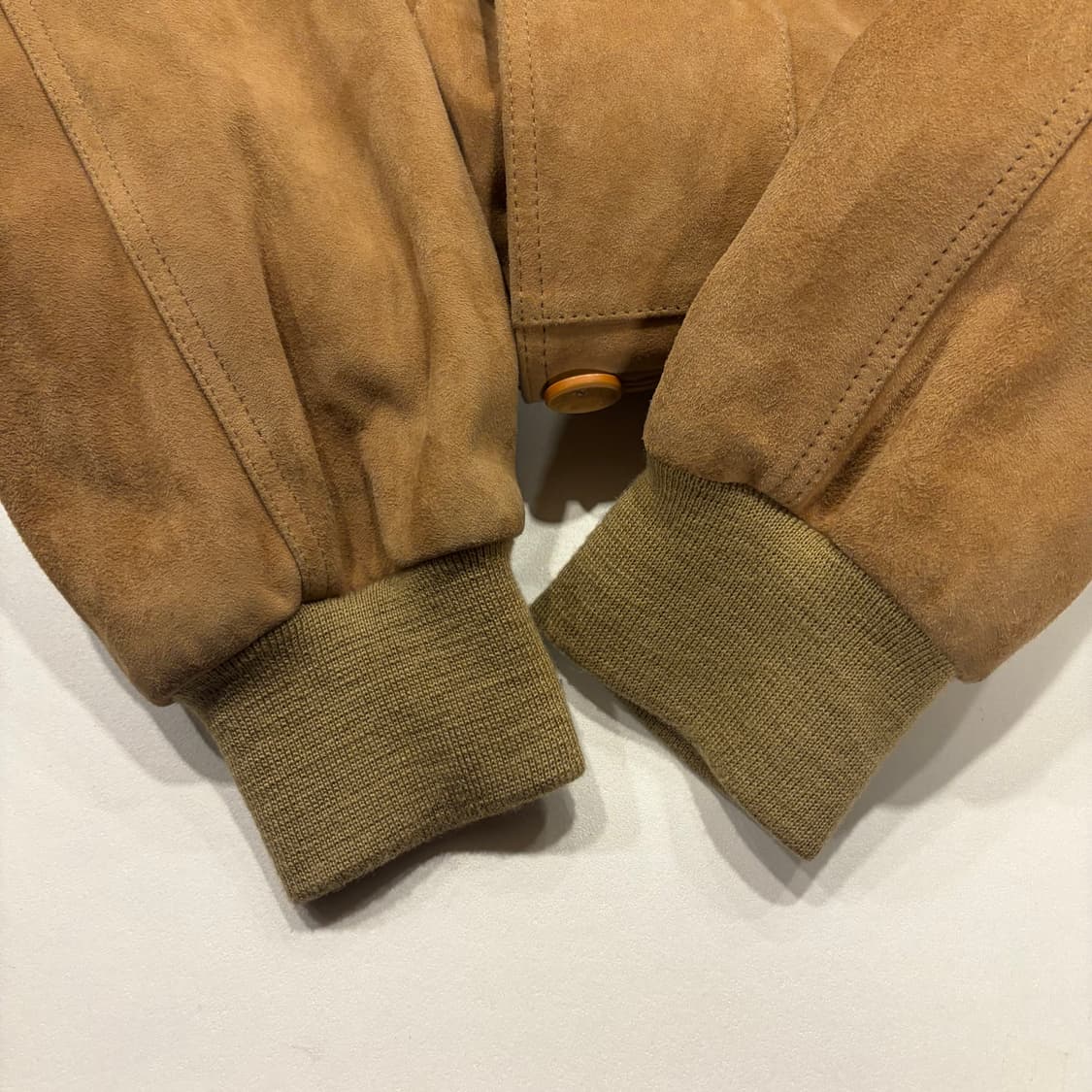 [L] 90s PETROFF 스웨이드 봄버 레더 자켓 브라운 B703 상품이미지9