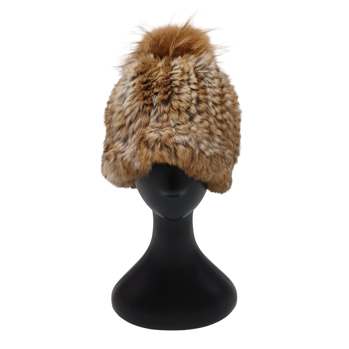천연모피 너구리 래빗퍼 비니 방울 모자 [JBFS10751-256-03] 상품이미지1