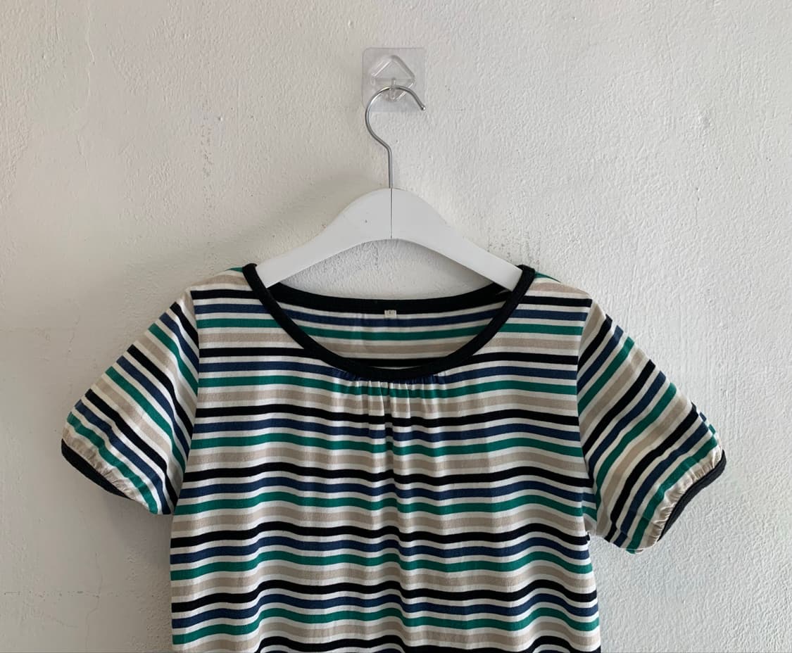 Stripe shirring onepiece 상품이미지2