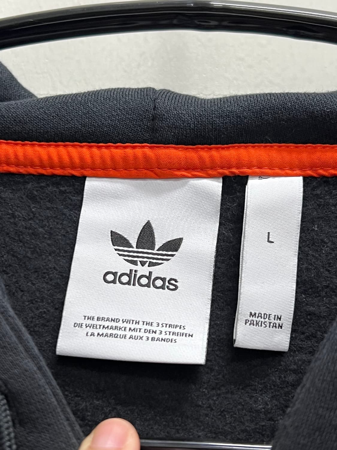 (L) 아디다스 웜업 트레포일 후드 티 상품이미지4