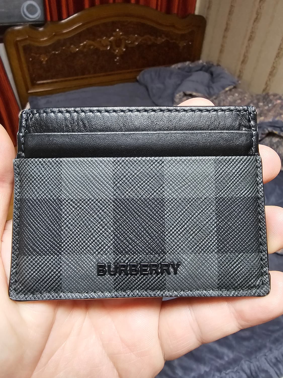 (정품) 신상 버버리 체크 카드지갑/남녀공용/차콜색상/개인 상품이미지1