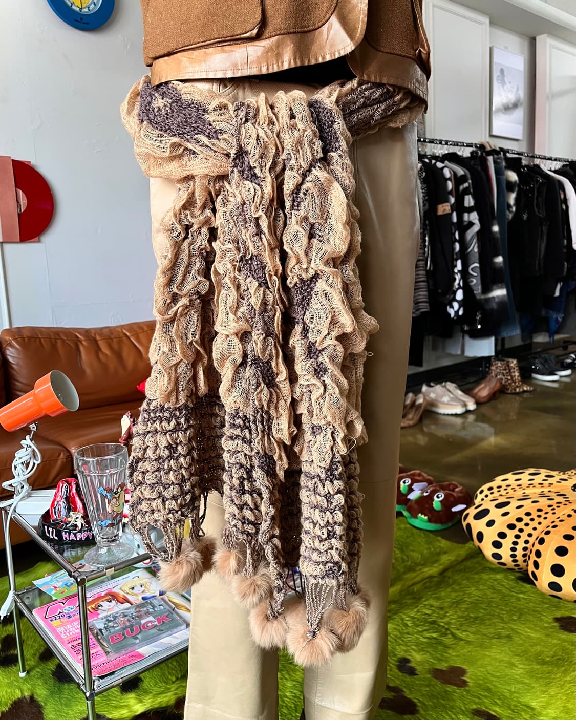 Jpn Vintage 3D Mixed Texture Muffler 상품이미지2