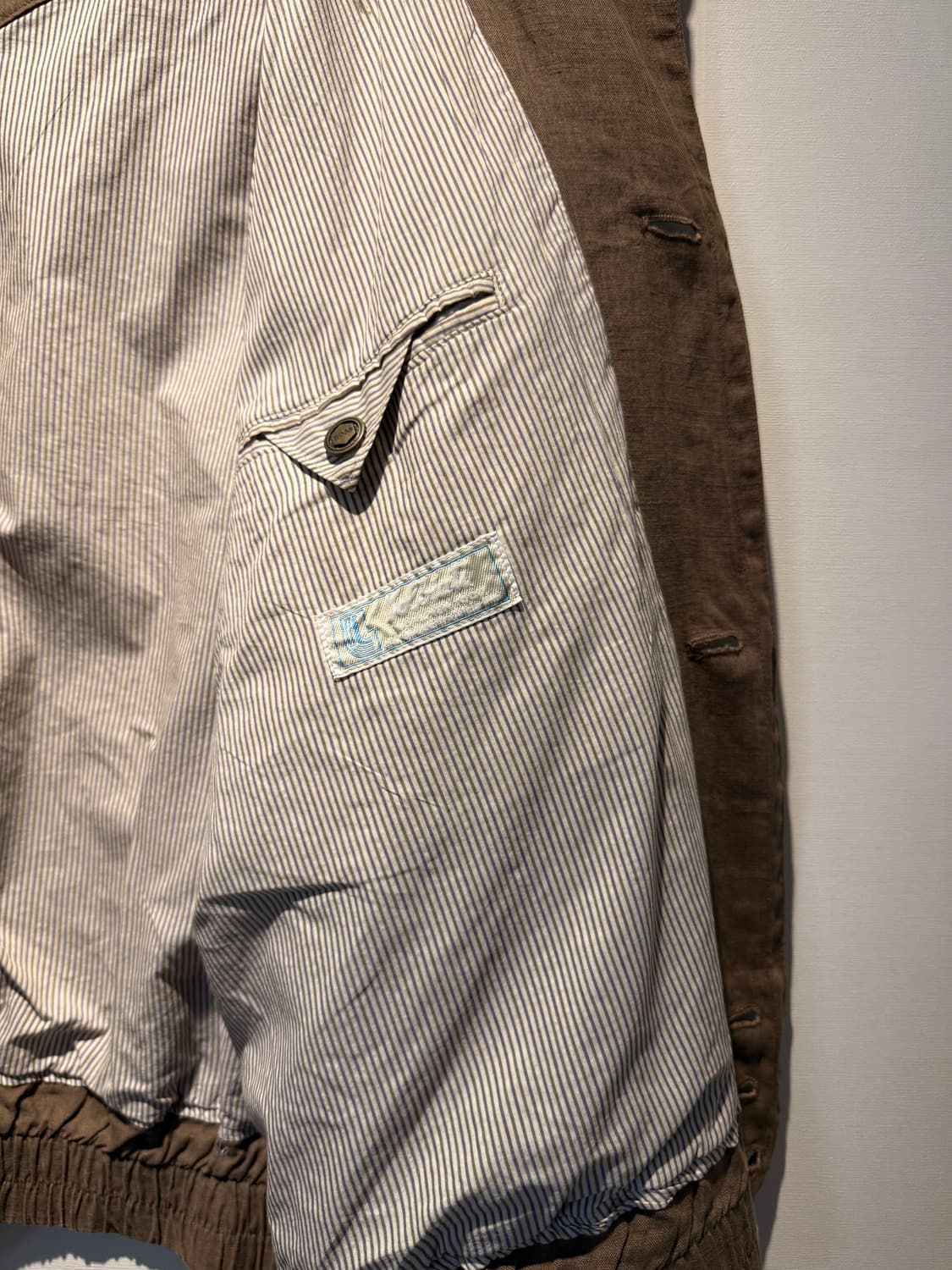 90s 'Solbiati' Linen Blouson Jacket 상품이미지9