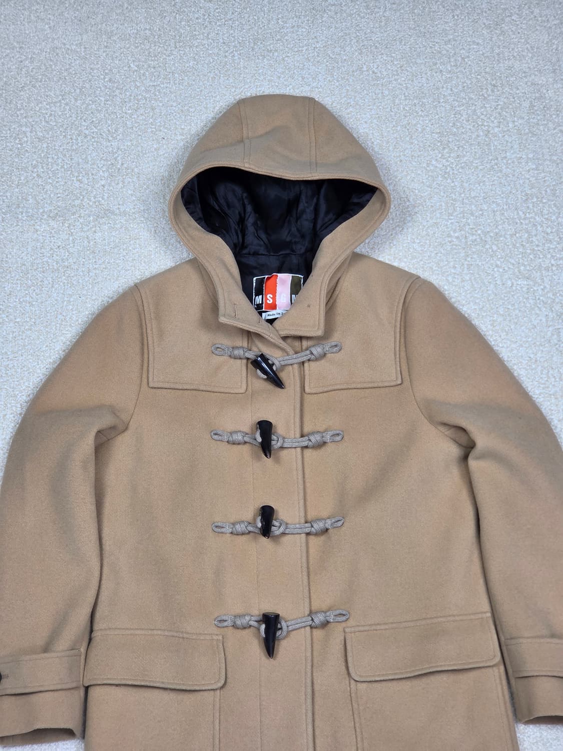 [MSGM] 베이직 울 후드 더플 코트 | 00235 상품이미지2