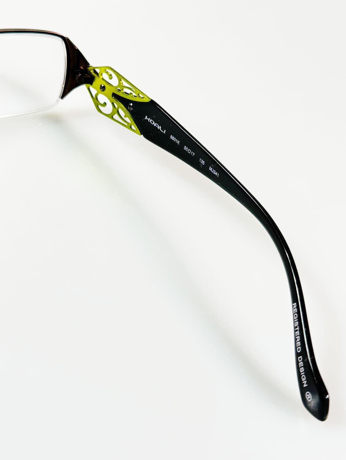 프랑스제 KOALI by MOREL 메탈 반무테 스퀘어 빈티지 안경 상품이미지6