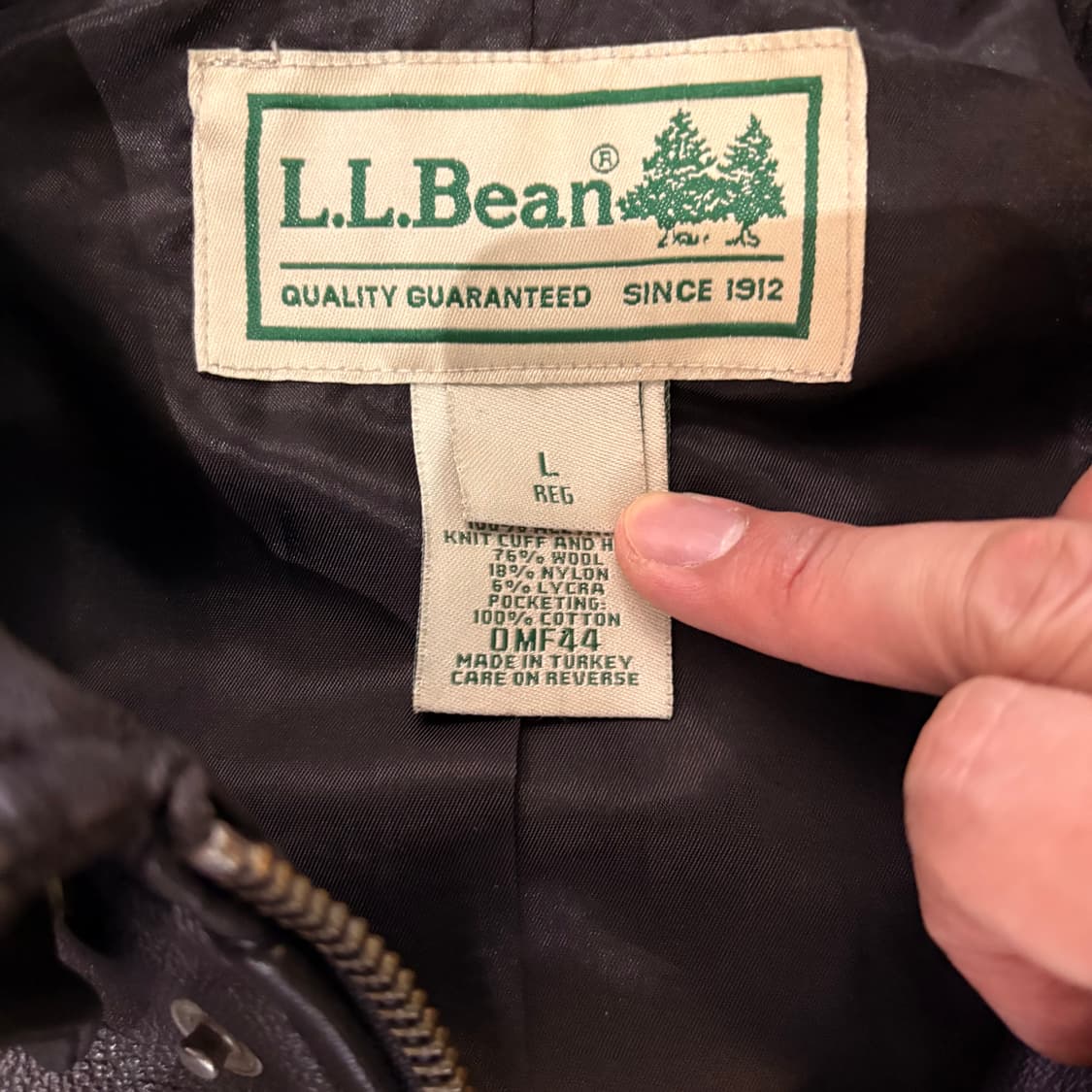 [L] LL BEAN 엘엘빈 A2 고트스킨 레더 자켓 상품이미지6