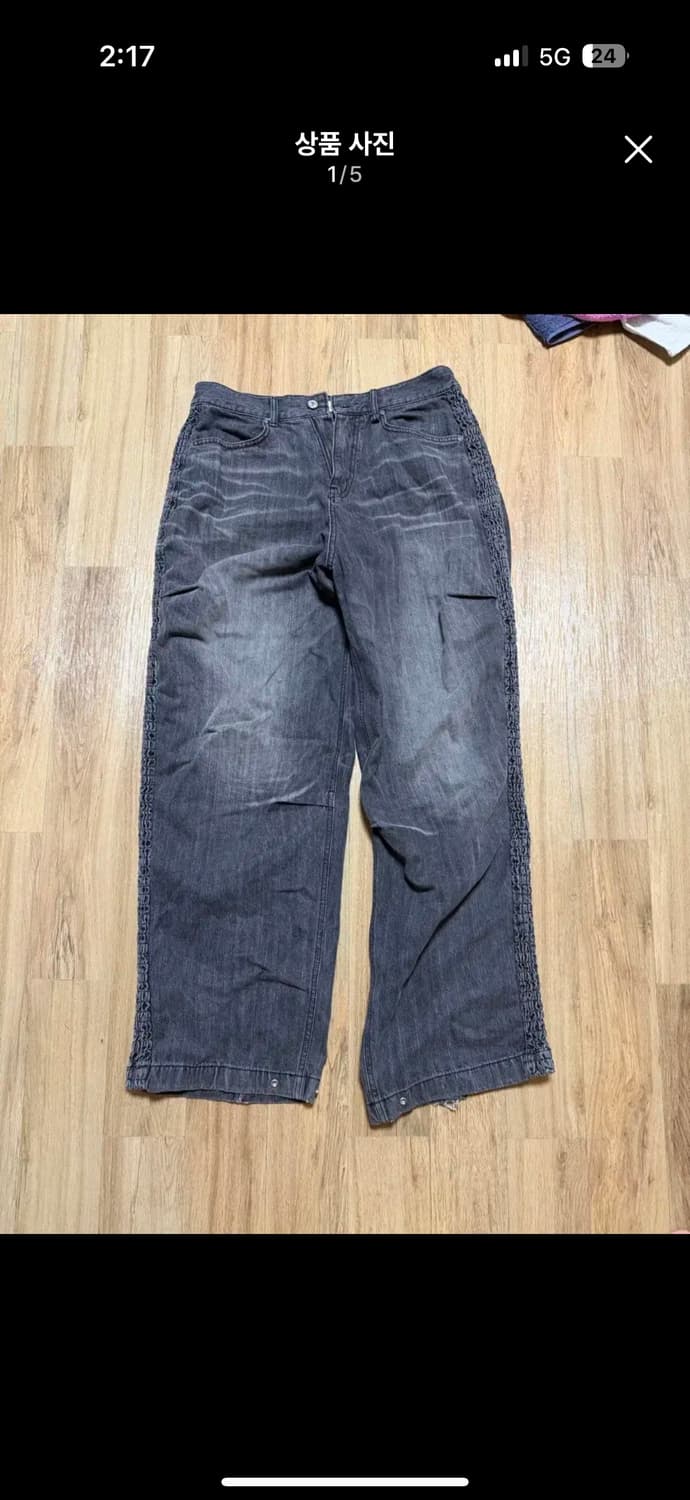 etce 블랙 데님 와이드 팬츠 M사이즈 상품이미지1