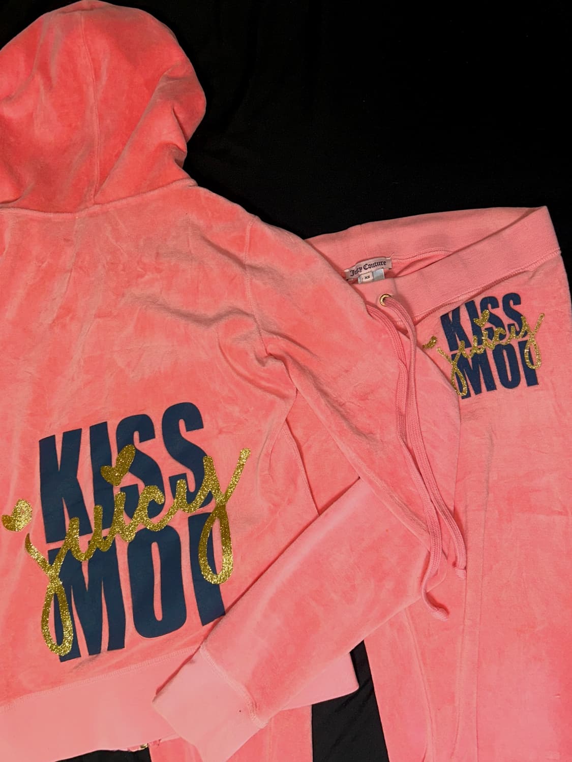 쥬시꾸뛰르 셋업 xs 핑크 hawaii 키스모아이 made in usa 상품이미지4