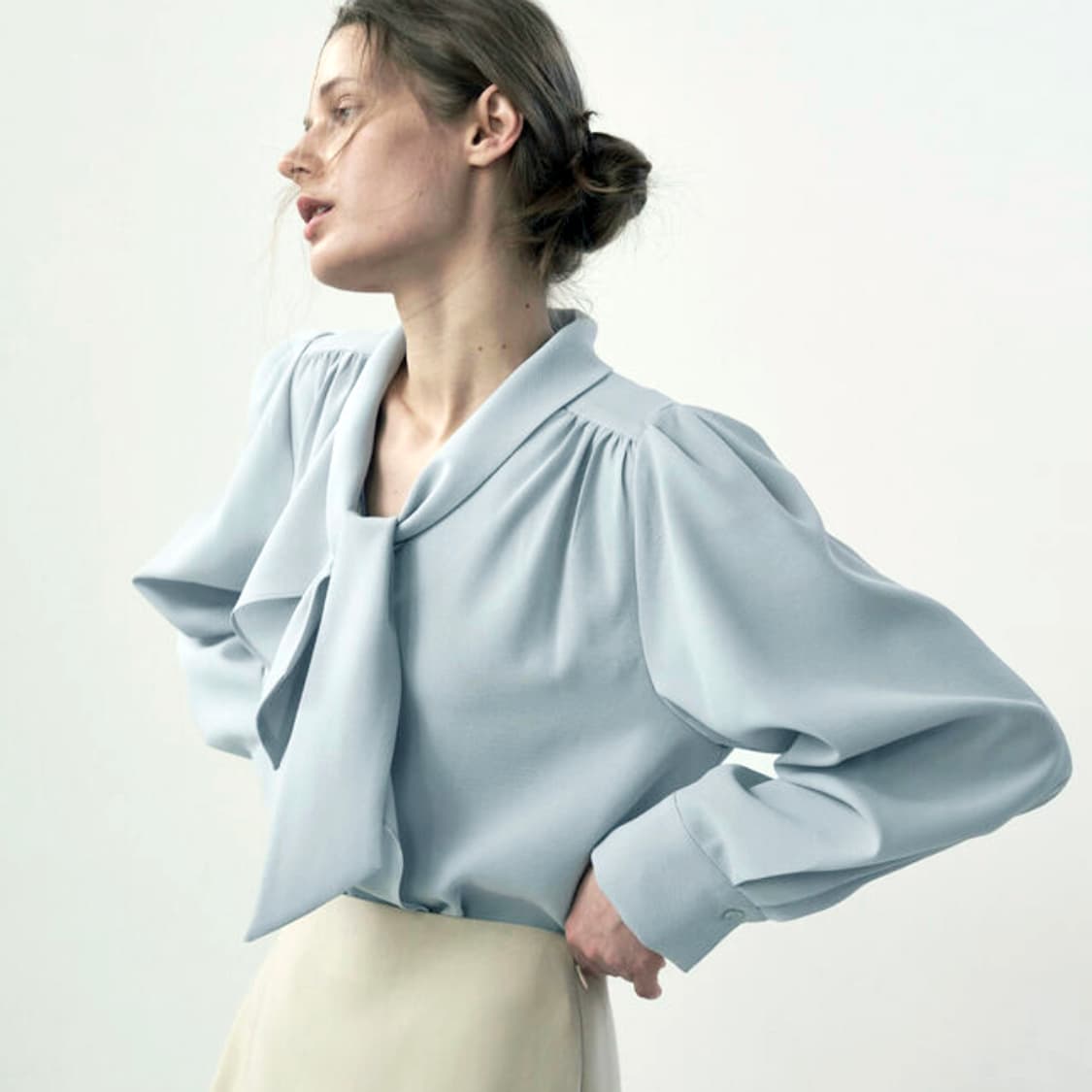 모멧(MOMET) 마르 타이 블라우스 프리사이즈 새상품  상품이미지2