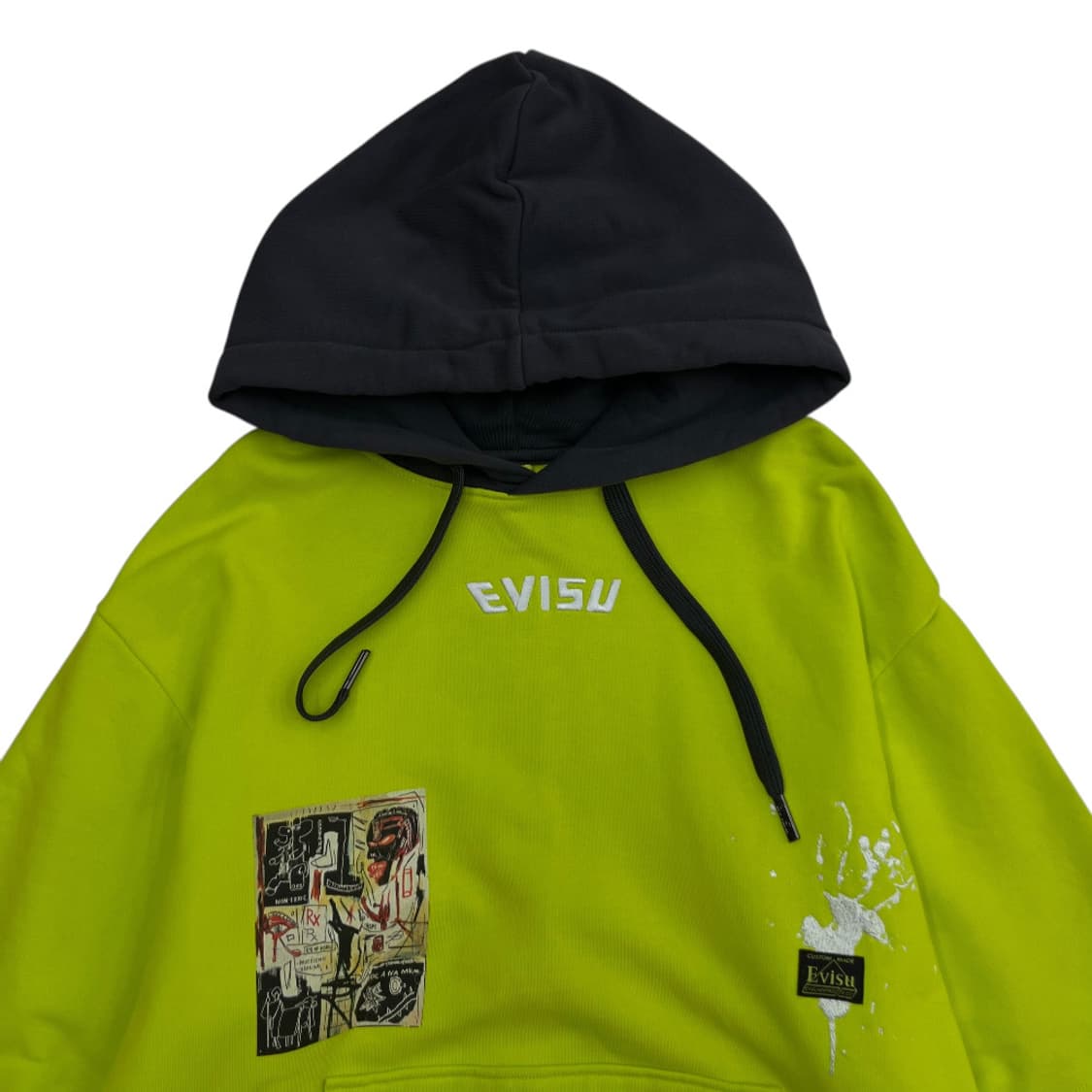 에비수 장 미쉘 바스키아 네온 레이어드 차콜 후드 L 상품이미지5