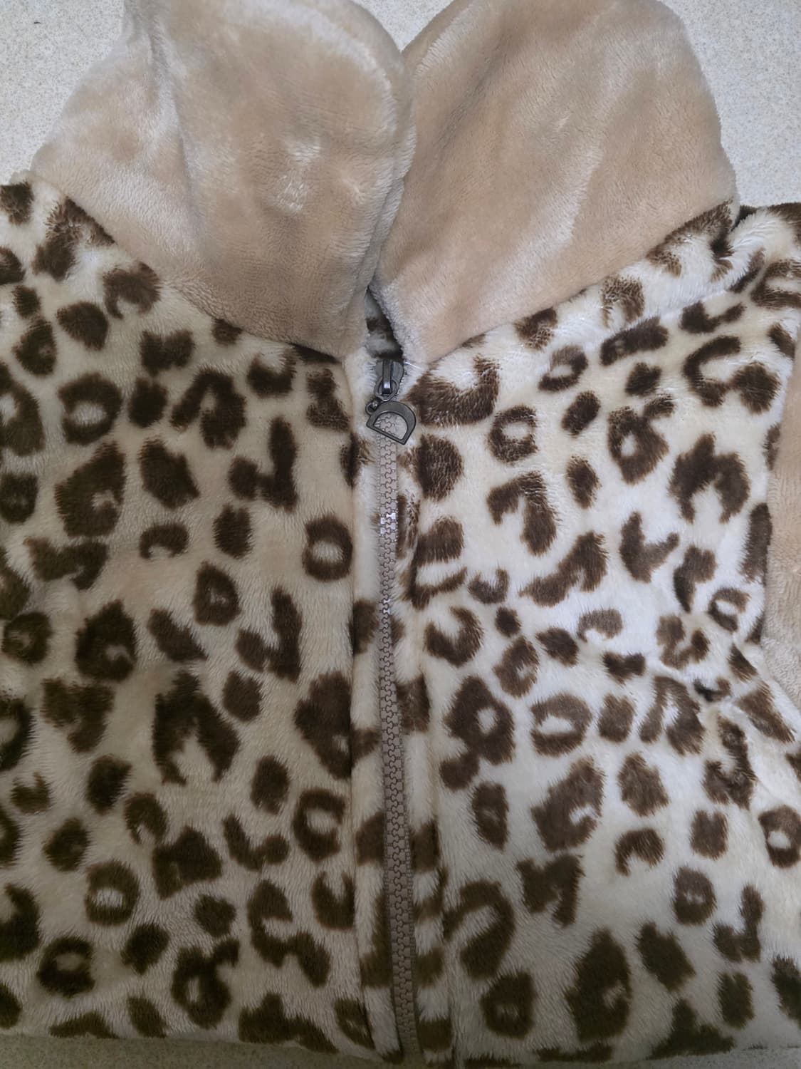 레오파드 호피 갸루 조끼 상품이미지1