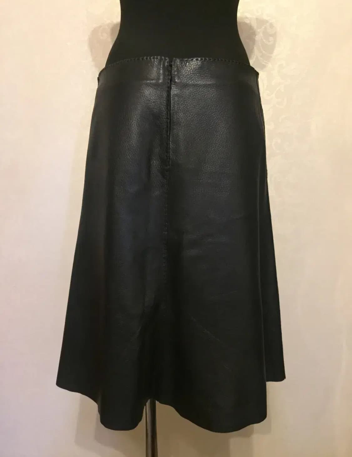 HERMES 에르메스 스커트(레더-디어스킨/실크)36 사이즈 상품이미지3