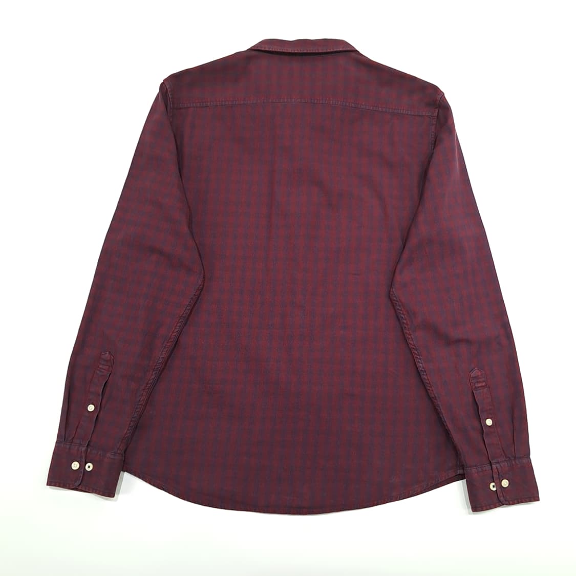 CN951 XL LEE 리 버건디 플란넬 체크 긴팔 셔츠 남방 상품이미지8