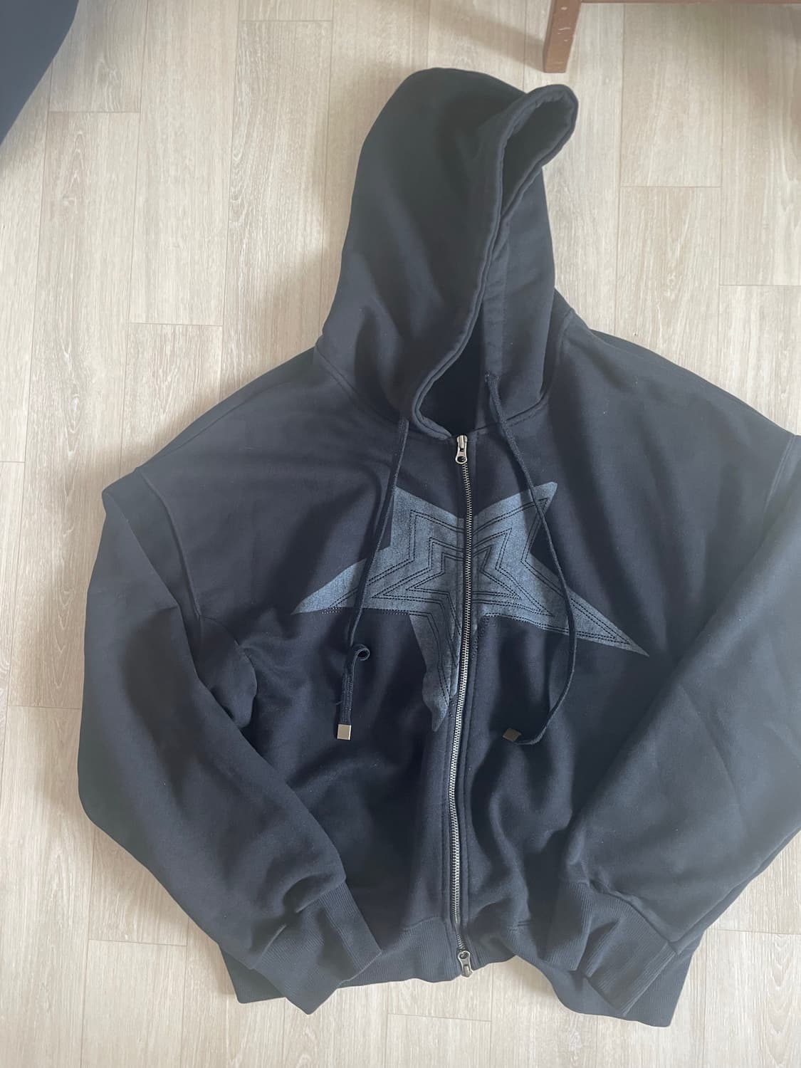 에즈카톤 러닝 피그먼트 후드 집업 블랙 / m 상품이미지1