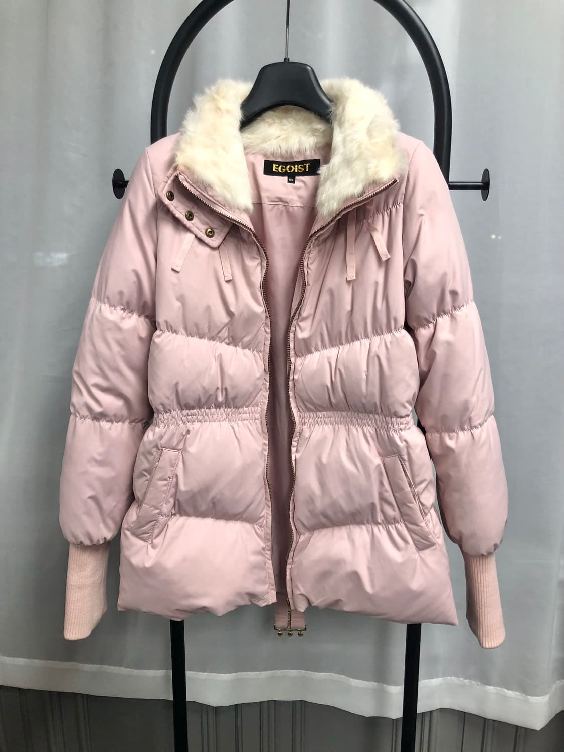에고이스트 벨트패딩 핑크 벨티드 덕다운 패딩 상품이미지6