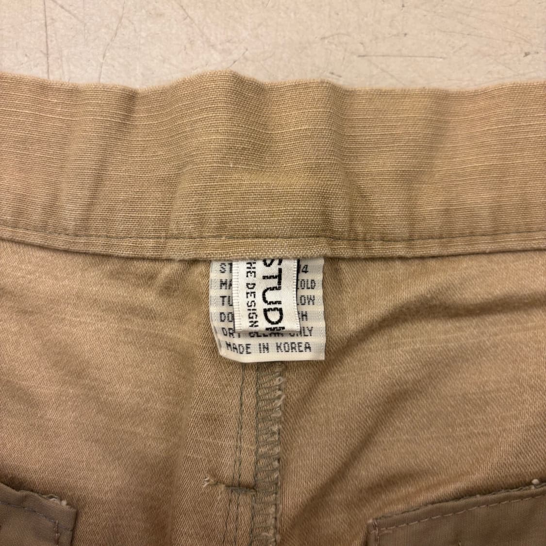 빈티지 베이지 와이드 코튼 팬츠 상품이미지3