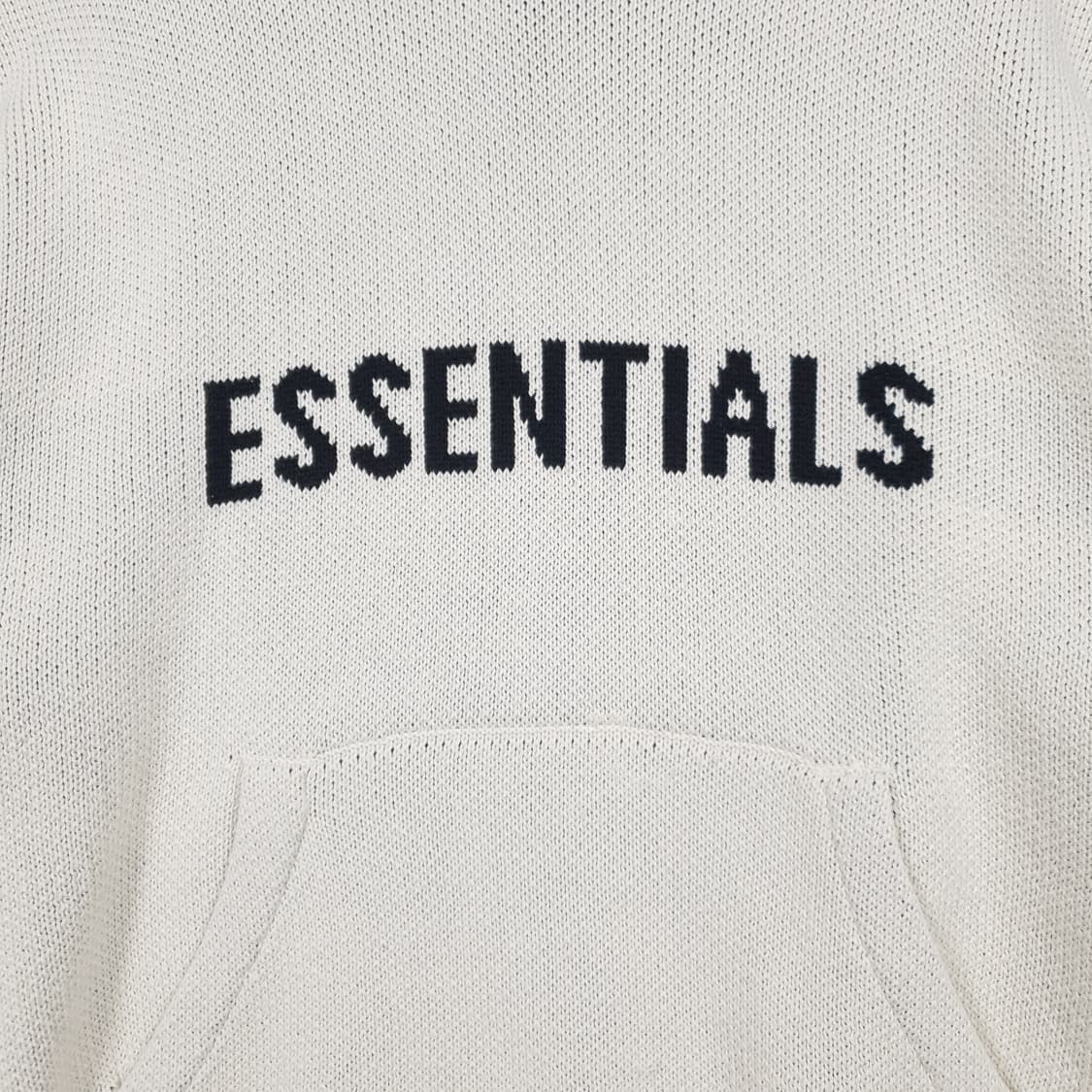 실측 2XL) 에센셜 피어오브갓 풀오버 오트밀 크림 니트 후드티희귀 상품이미지2