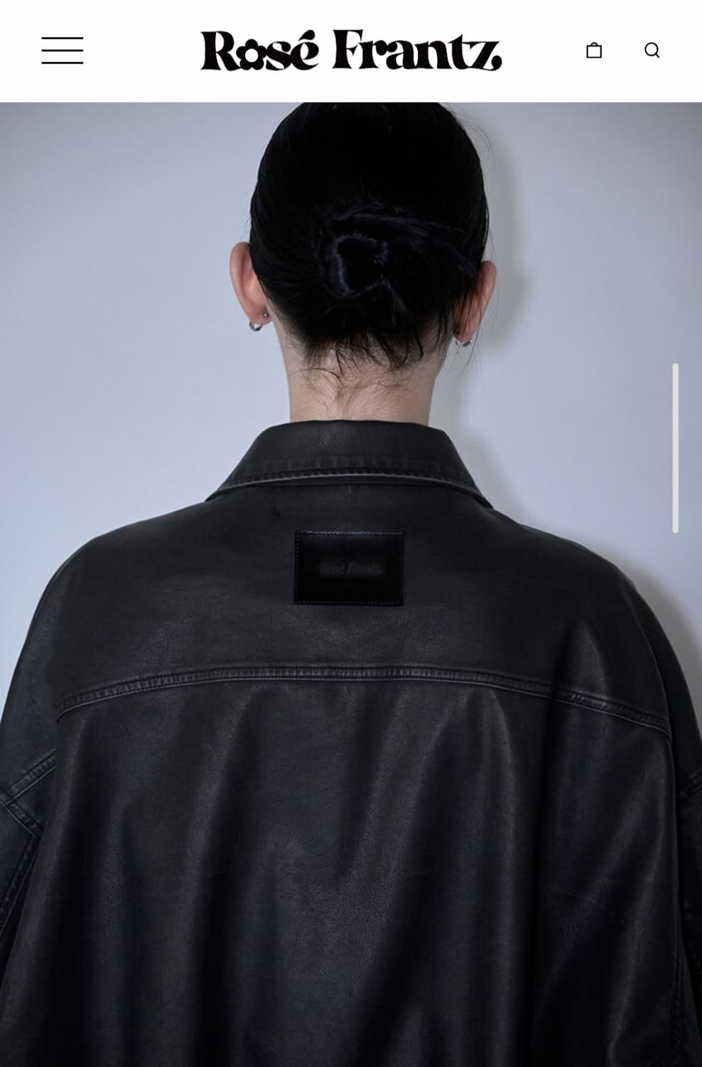 로제프란츠 빈티지 워싱 레더 점퍼 블랙 상품이미지5
