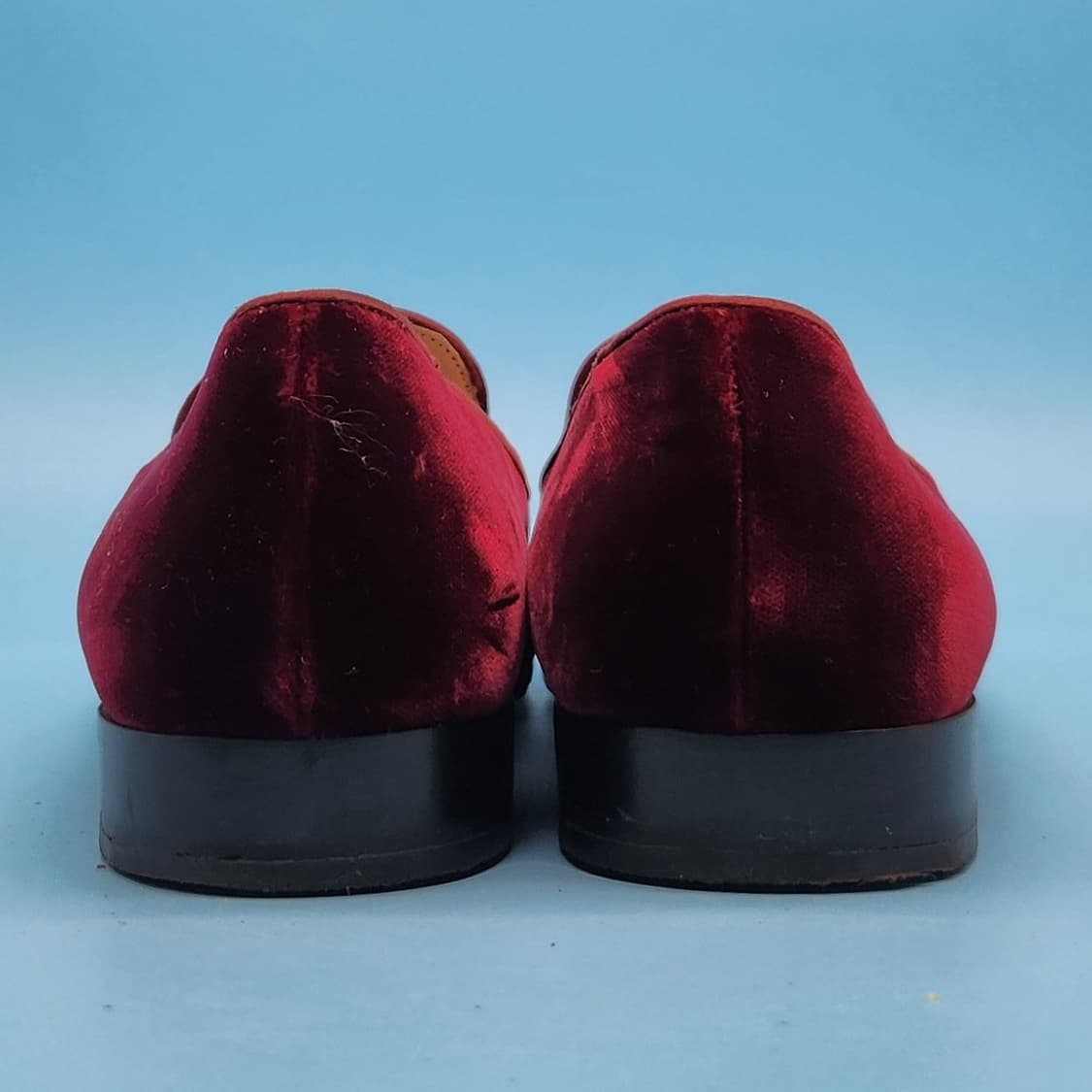 d Gianvito Rossi 버건디 벨벳 여성 로퍼 36  230 상품이미지4