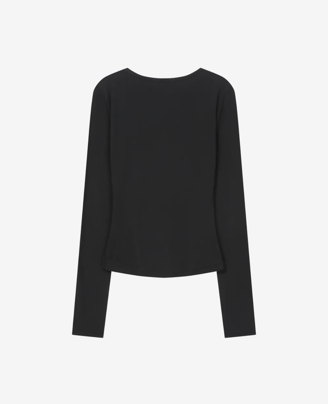Unbalanced button long sleeves BLACK 상품이미지2