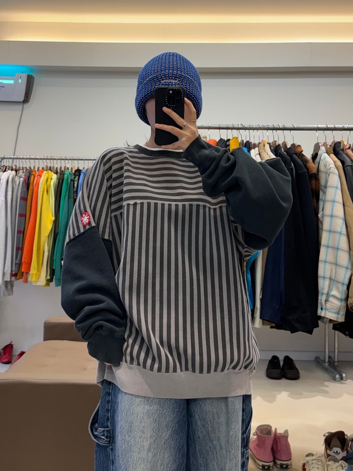 카브엠트 스트라이프 맨투맨 상품이미지6