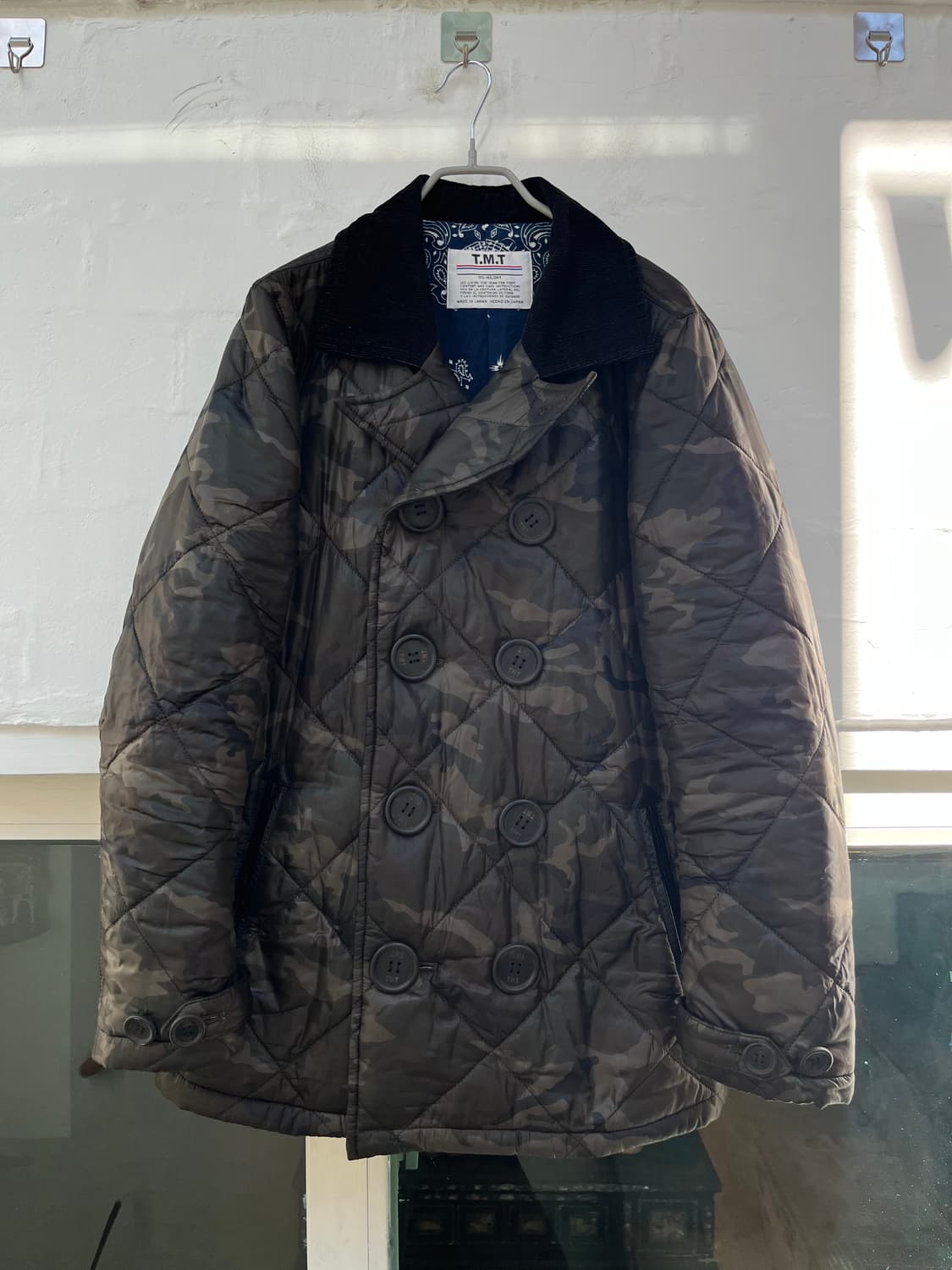 T.M.T 카모 퀼팅 피코트 L MADE IN JAPAN 상품이미지1