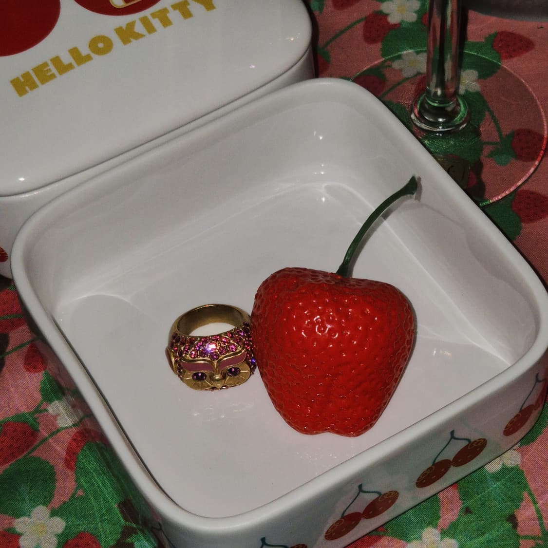 05s 체리 키티 레트로 도자기 2단 찬합 상품이미지9