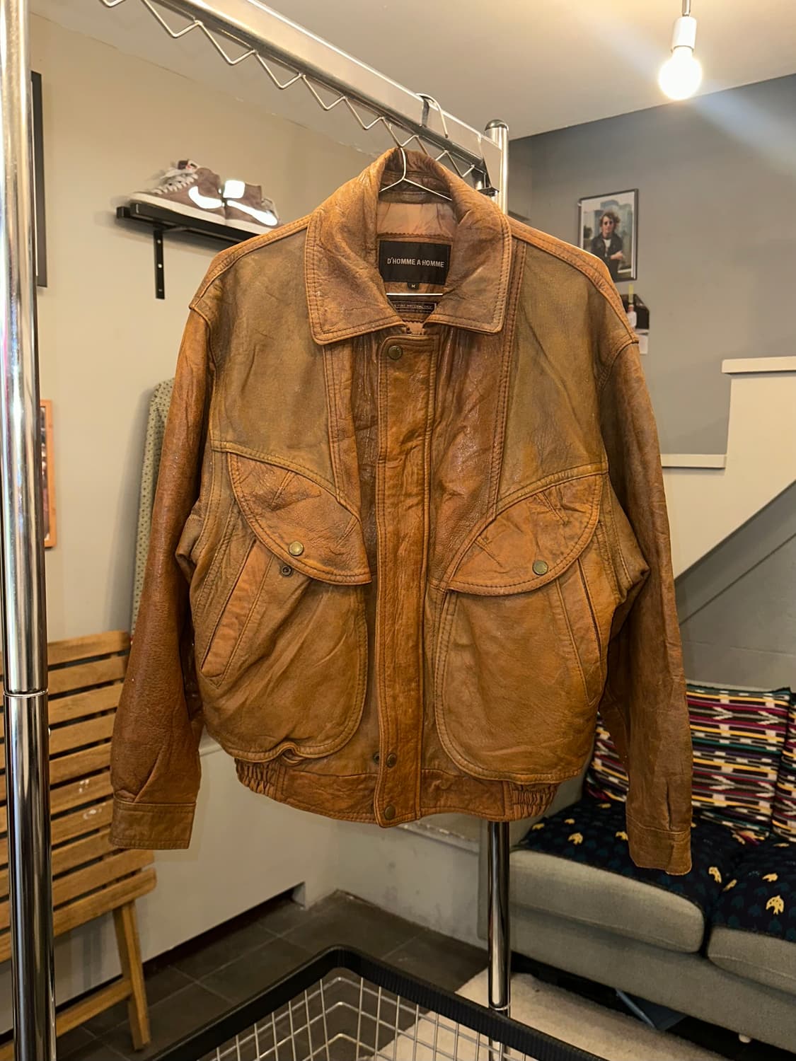 90’s D’ Homme A homme shell-leather JK 상품이미지4