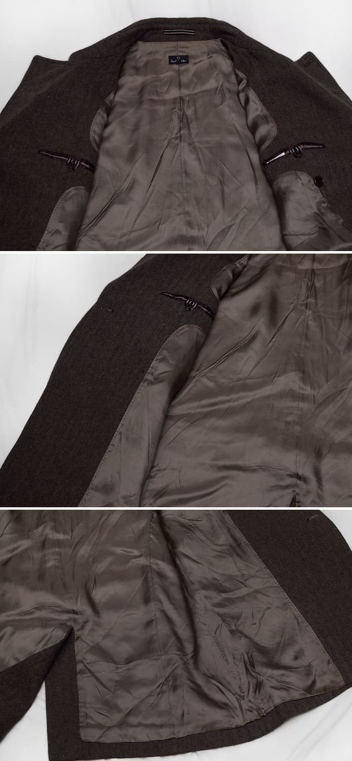 폴스미스 클래식 울헤링본 더블 피코트 자켓 (L / 100+) 상품이미지7