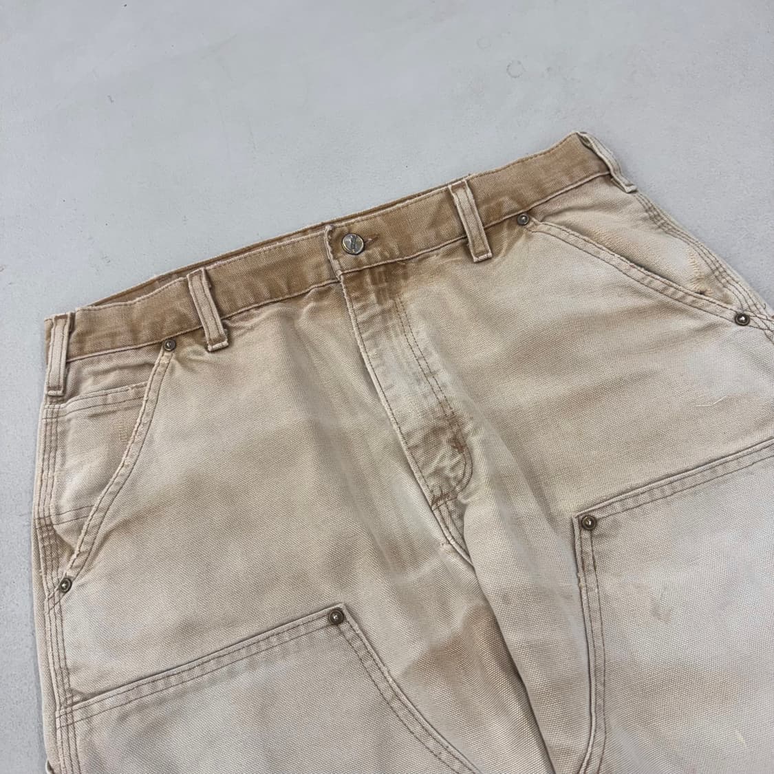 칼하트 OG 더블니 카펜터 덕캔버스 와이드 워크팬츠 상품이미지4