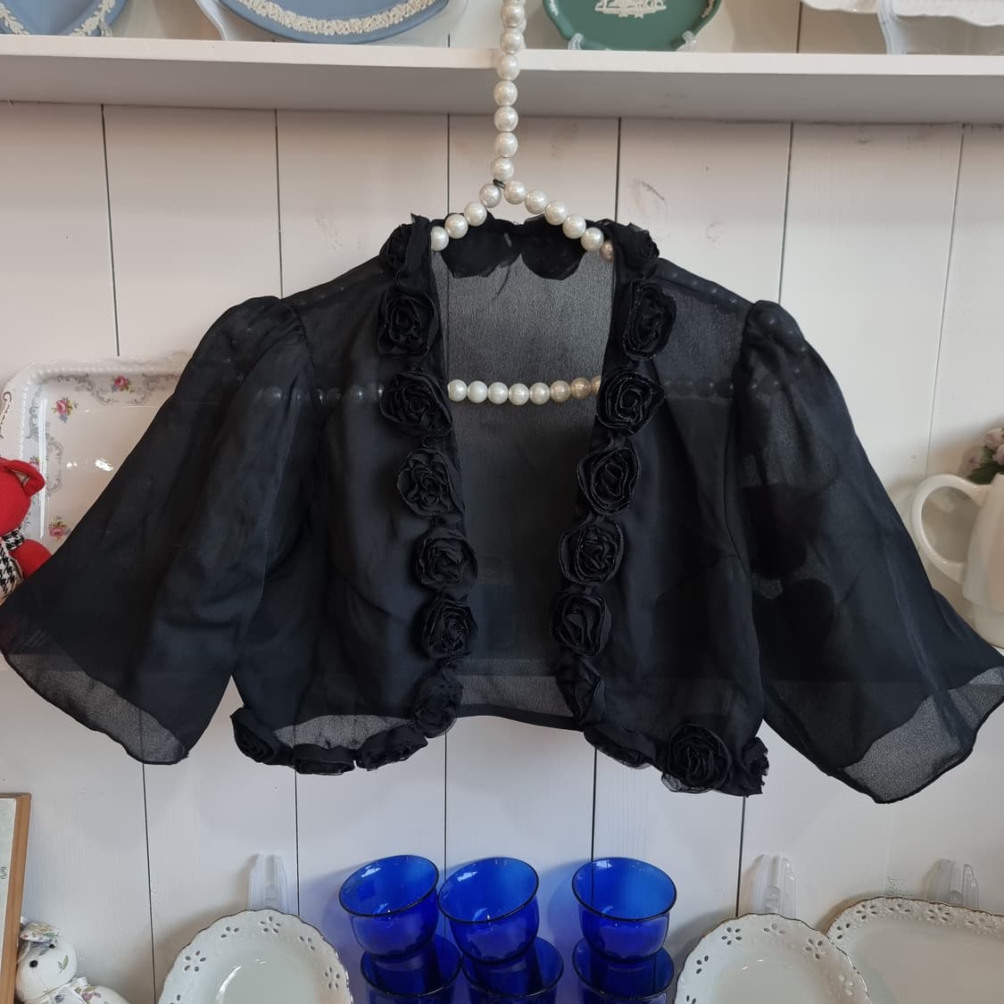 블랙 로즈 쉬폰 볼레로 상품이미지3