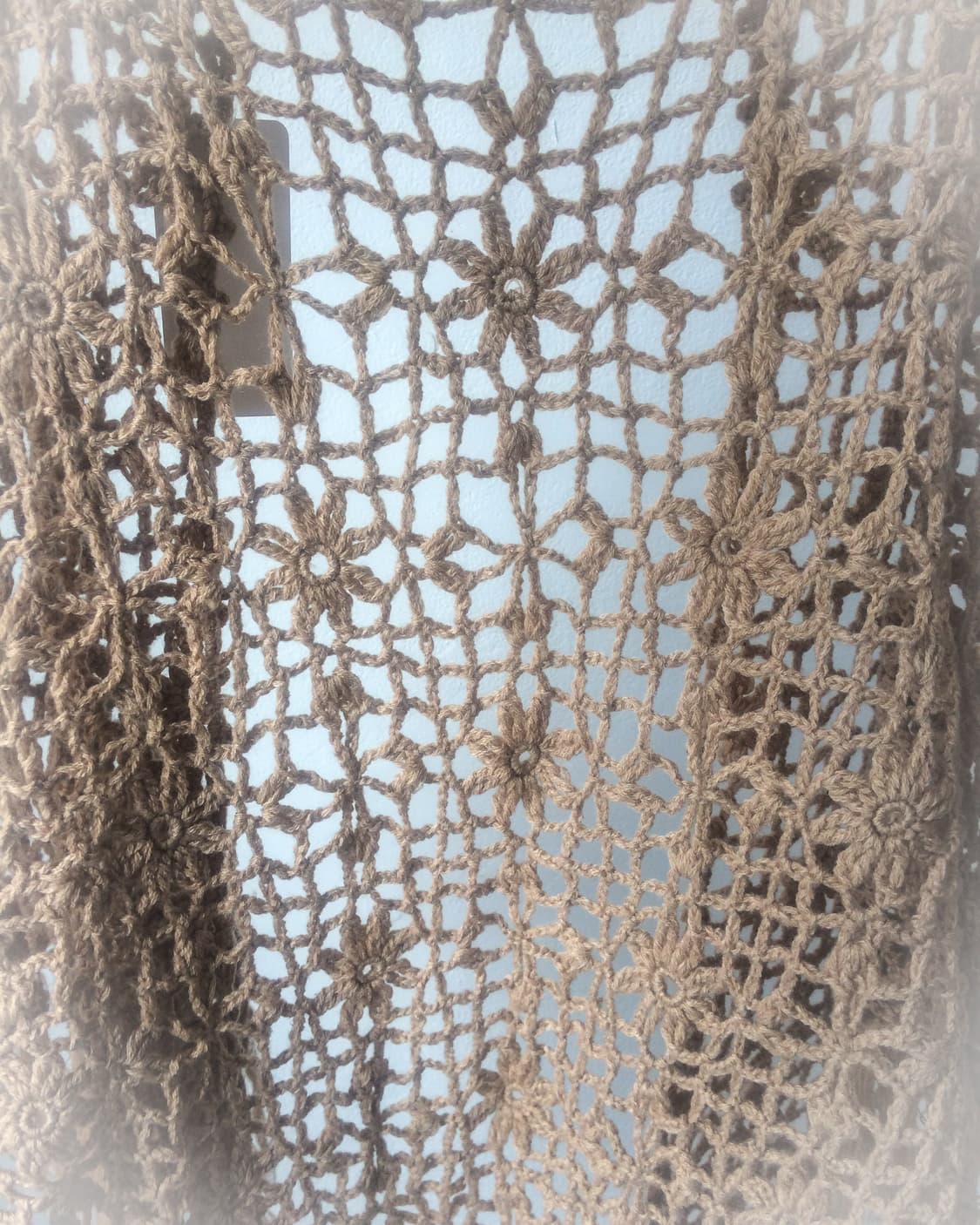 Fringe net knit shawl 상품이미지4