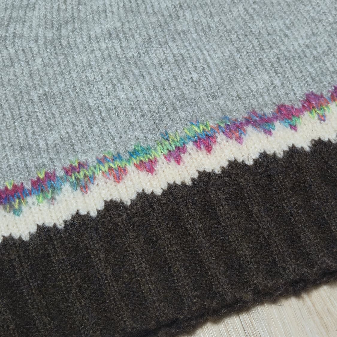 크롭 노르딕 패턴 니트 스웨터 상품이미지5