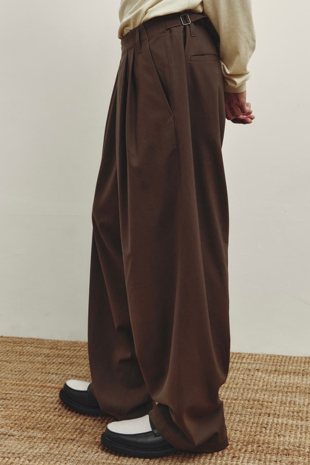 유스 25ss Wrapped Pants brown  M 상품이미지7