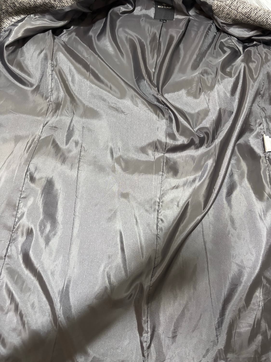 나이스클랍 회색 모직 코트 M 55 상품이미지5