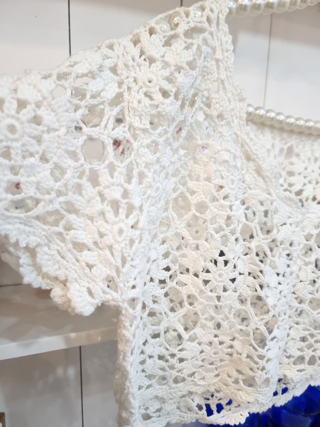 LIZ LISA(리즈리사) 화이트 크로셰 레이스 볼레로 상품이미지4