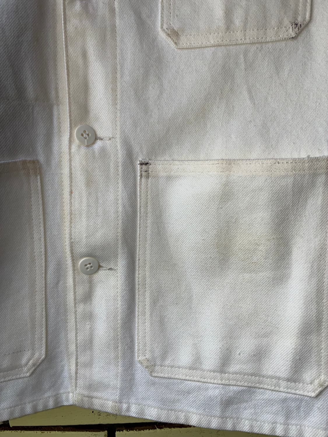 70~80s German Work Jacket White Twill 상품이미지5