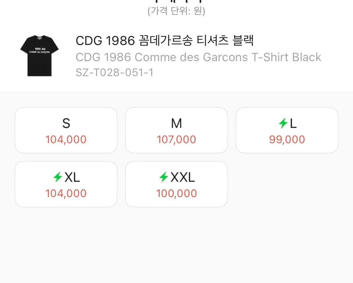 꼼데가르송 1986 티셔츠 상품이미지4