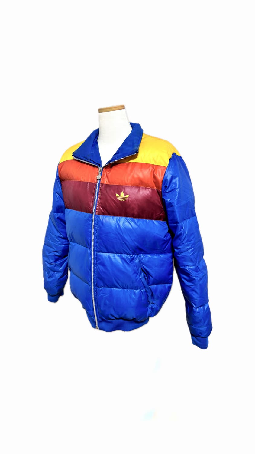 빈티지 아디다스 컬러블록 덕다운 오리털 패딩 상품이미지1