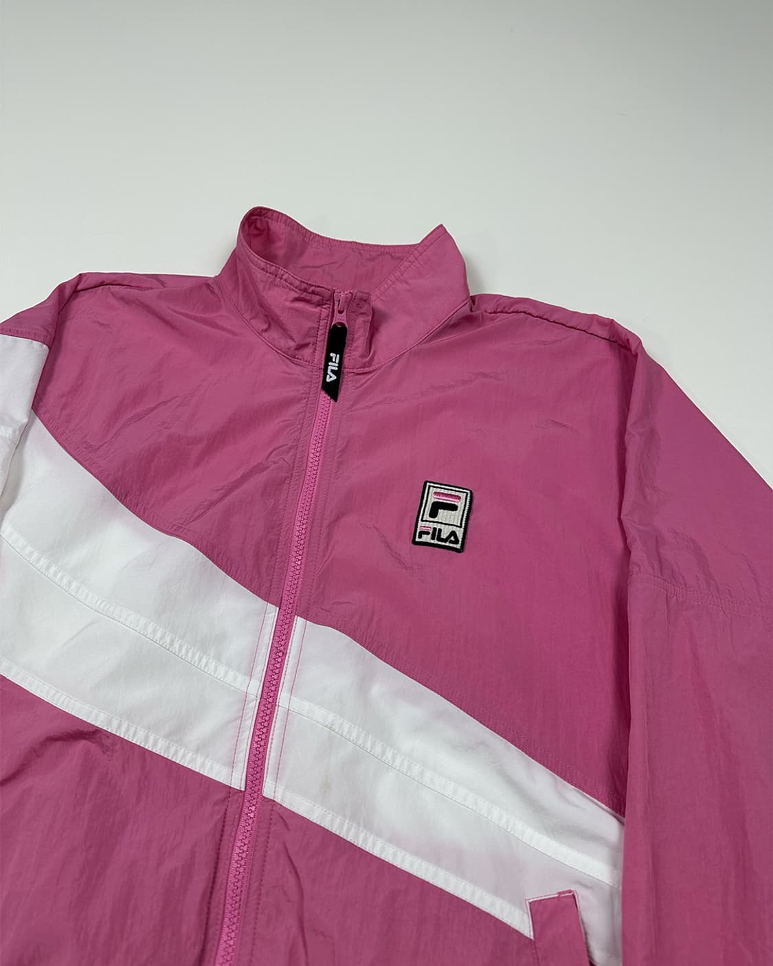 휠라 오버핏 바람막이 핑크 상품이미지3