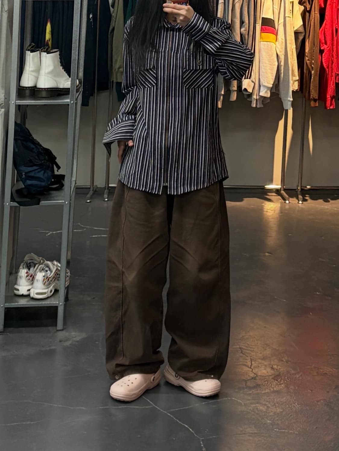 빈티지 VILLAND 스트라이프 셔츠 웨스턴 자켓 A3072 상품이미지1