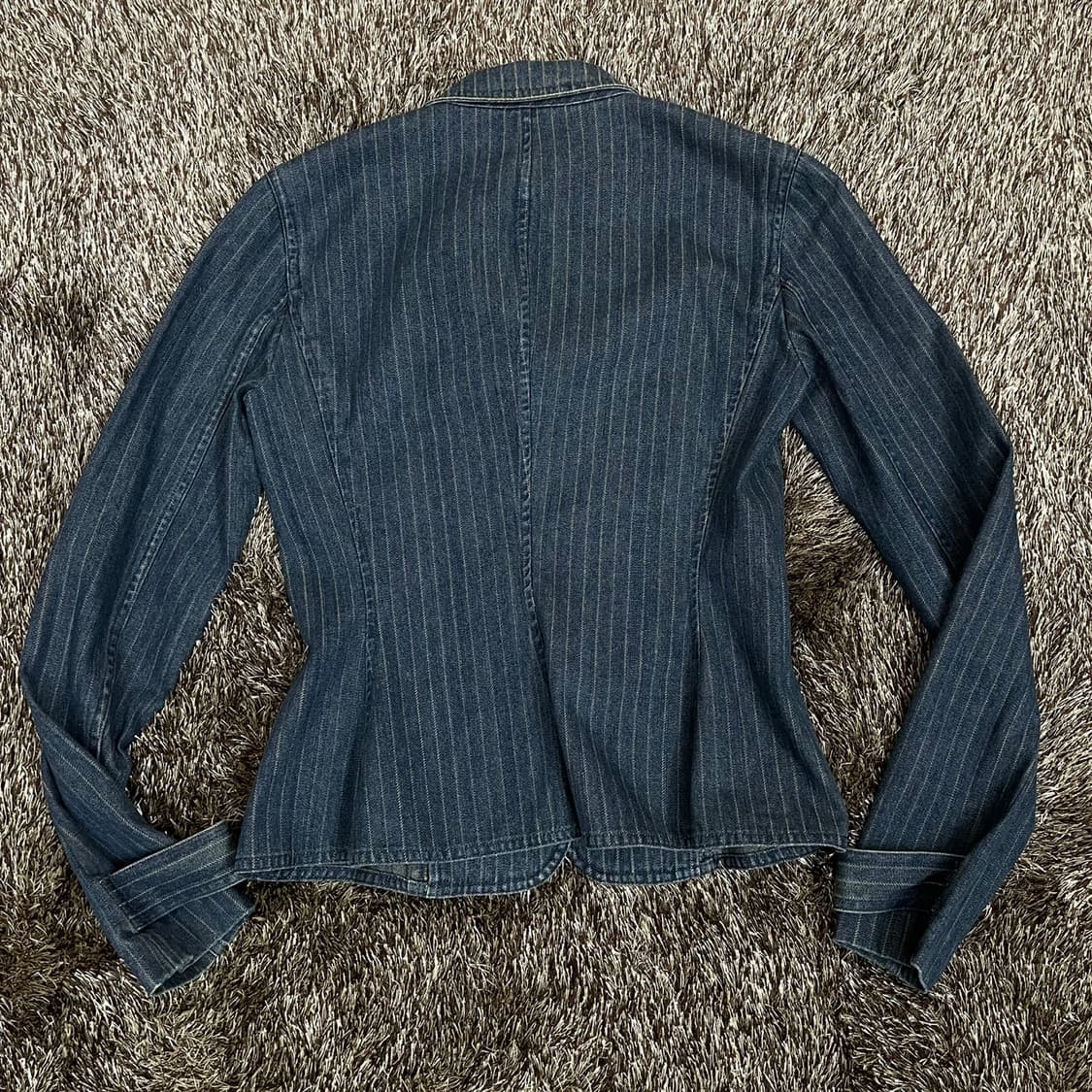 랄프로렌 Ralph Lauren 스트라이프 데님 블레이저 청자켓 S 상품이미지7