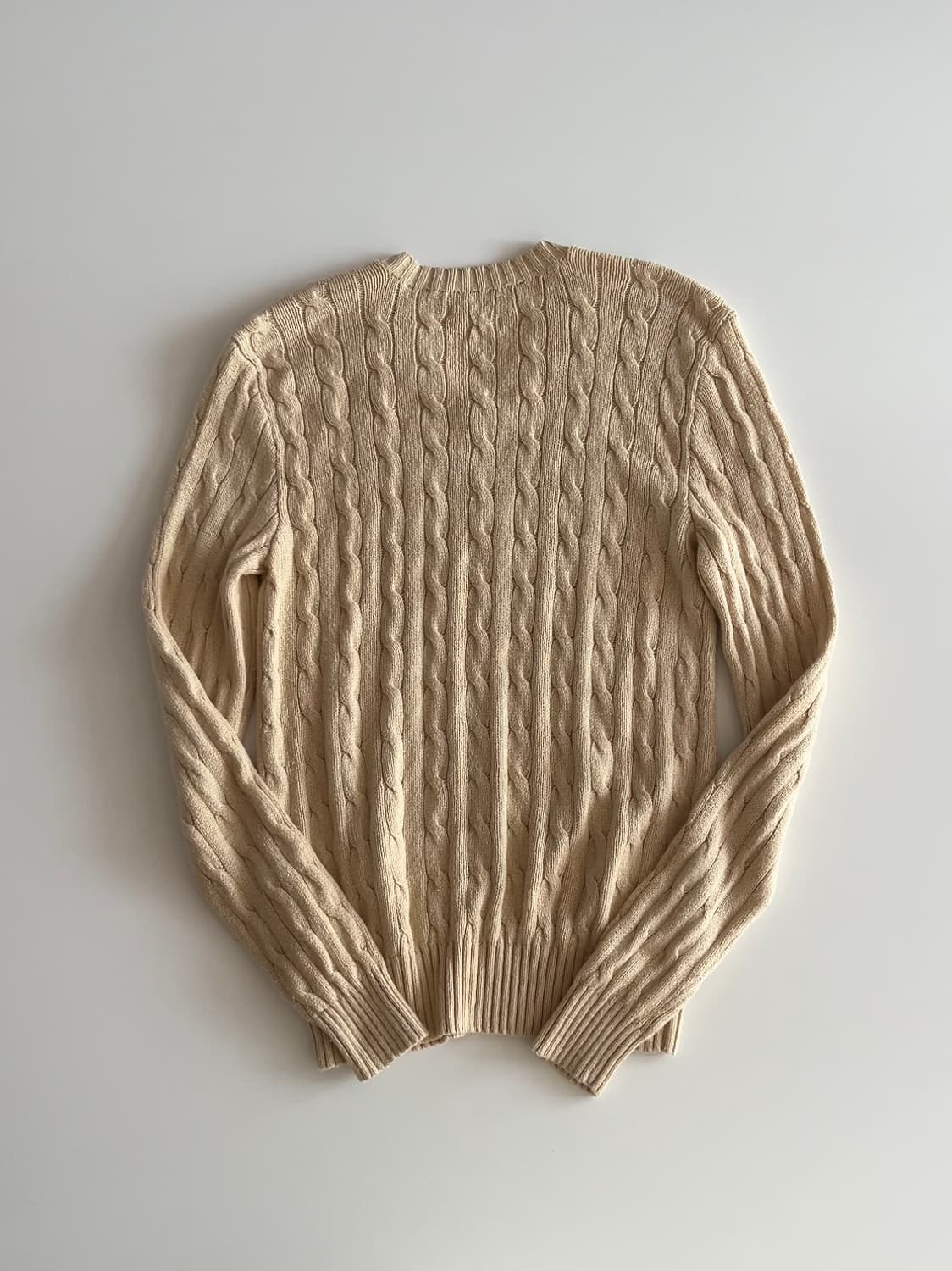 폴로 랄프로렌 실크 캐시미어 케이블 꽈배기 니트 L 상품이미지2