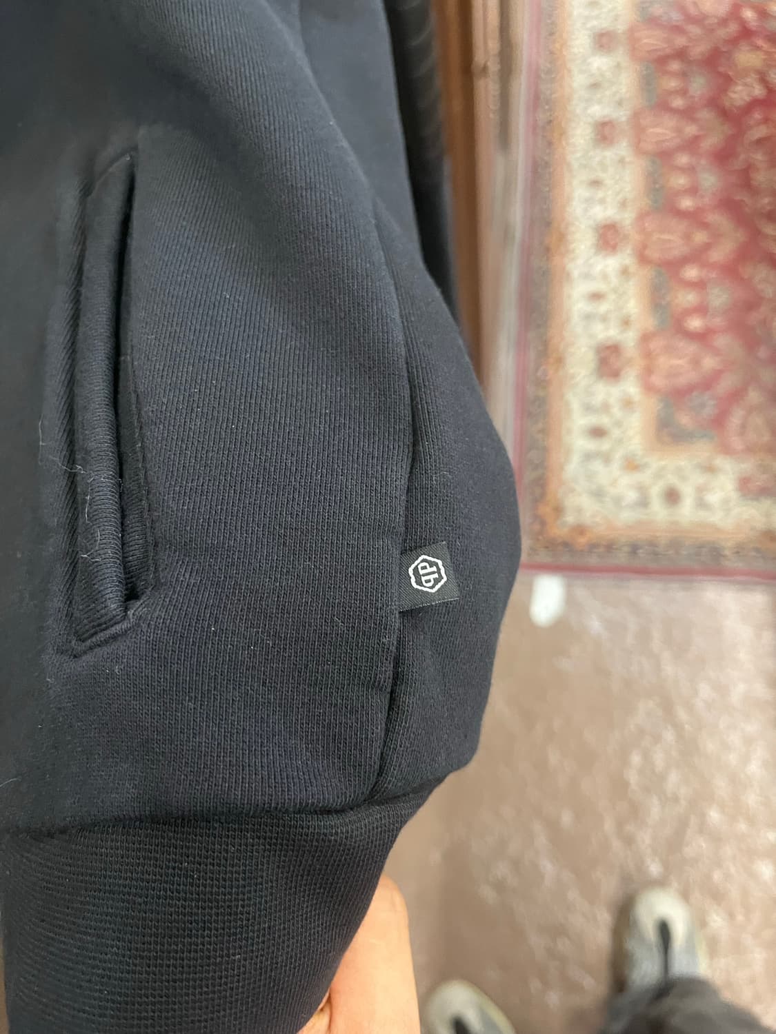 필립 플레인 주니어 레더 패널 후드집업 #csz765 상품이미지5