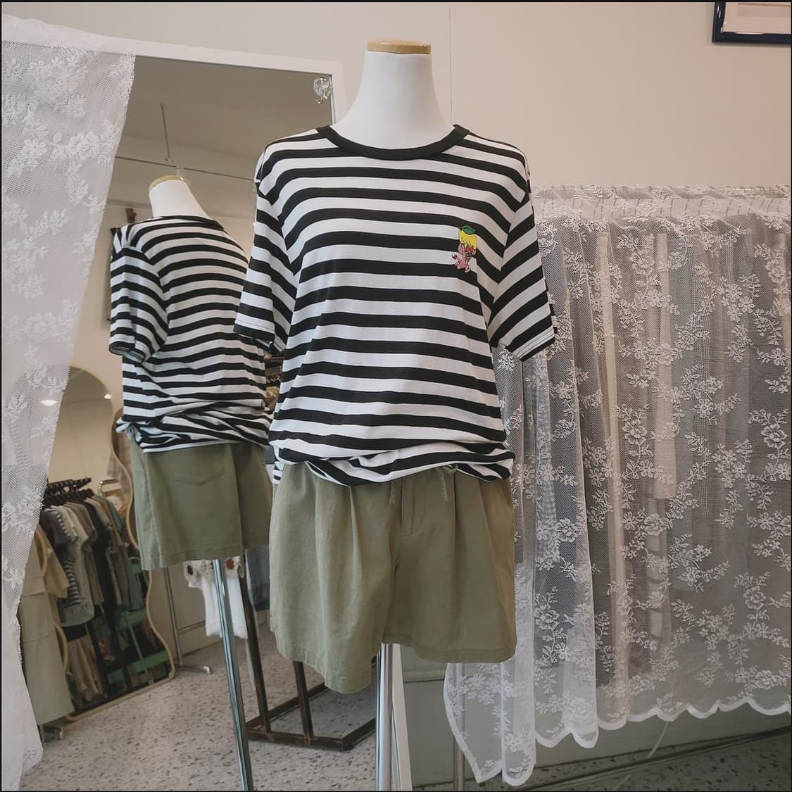 Punyus 생쥐자수 반팔티(made in Japan) 상품이미지1