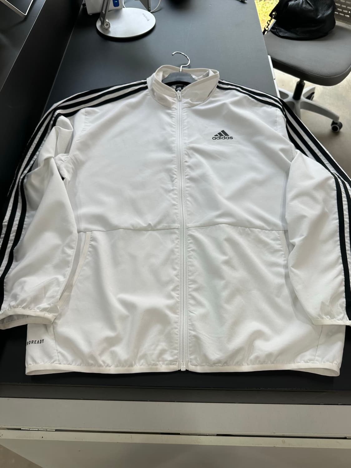 아디다스 삼선 화이트 윈드브레이커자켓 상품이미지5