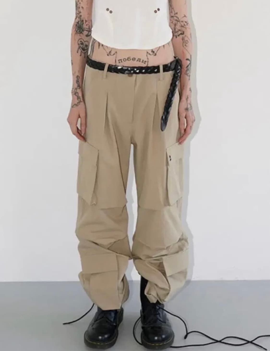 데어드 카고 팬츠 베이지 M 상품이미지2