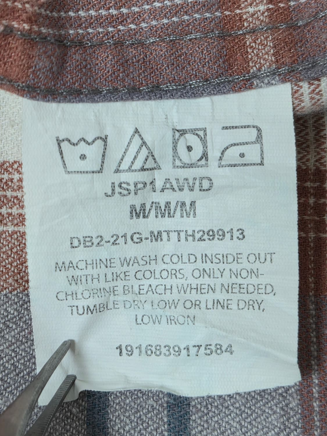 랭글러Wrangler 체크 웨스턴 셔츠 M사이즈 - S311 상품이미지6