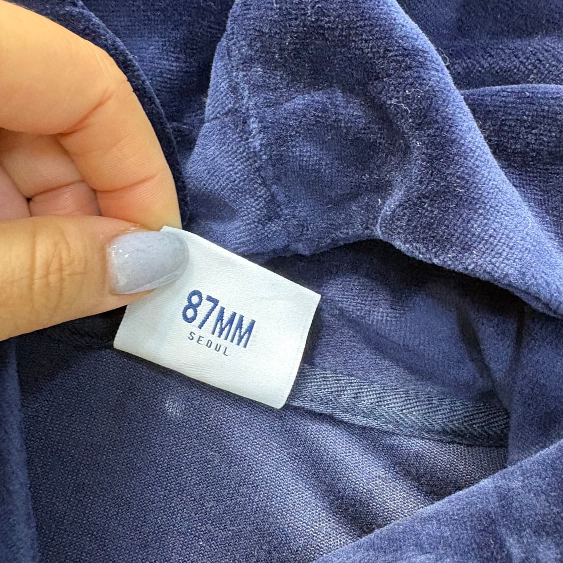 M 엠엠엘지 후드 벨벳 긴팔티 0311J 상품이미지4