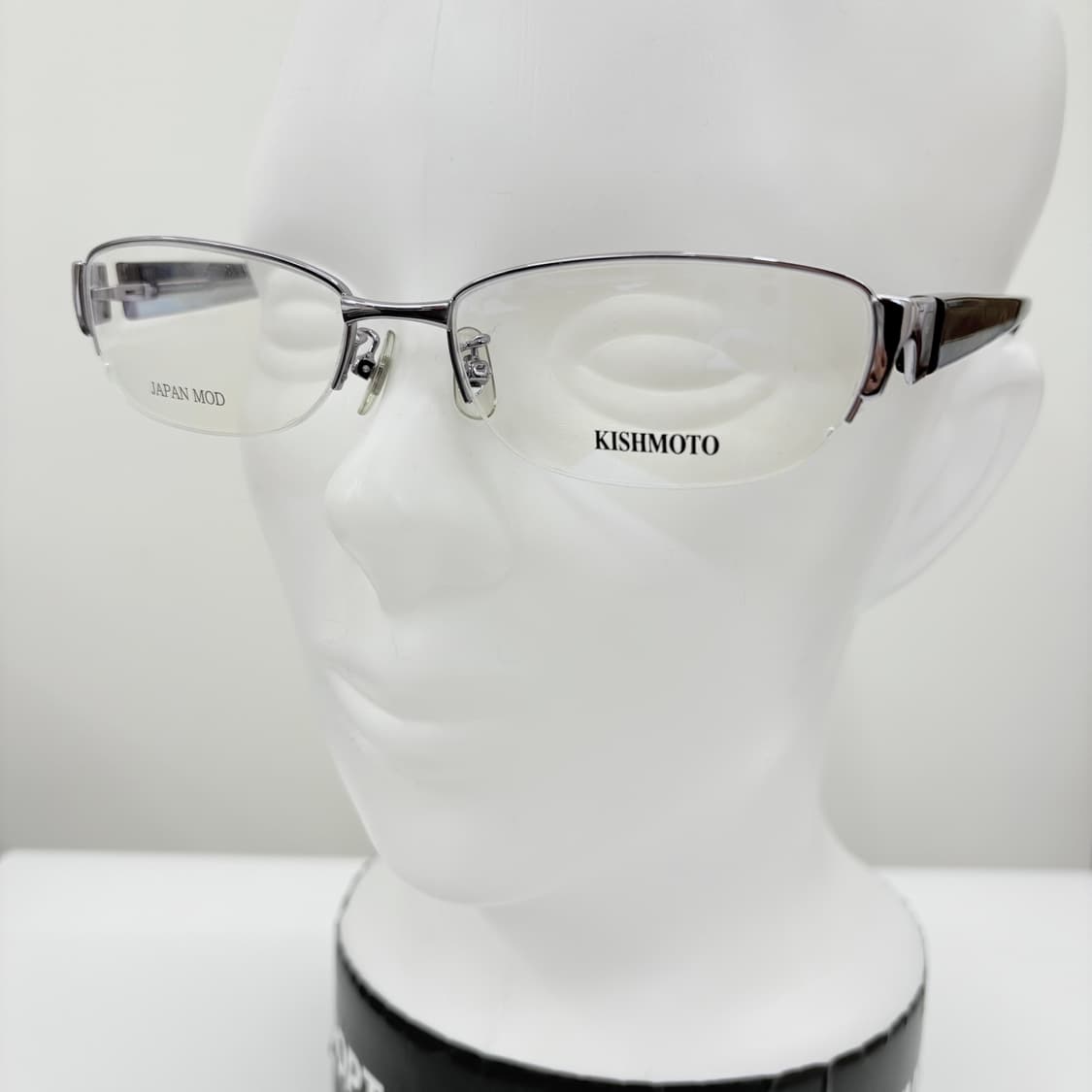 KISHMOTO 실버 반무테 빈티지안경 상품이미지5